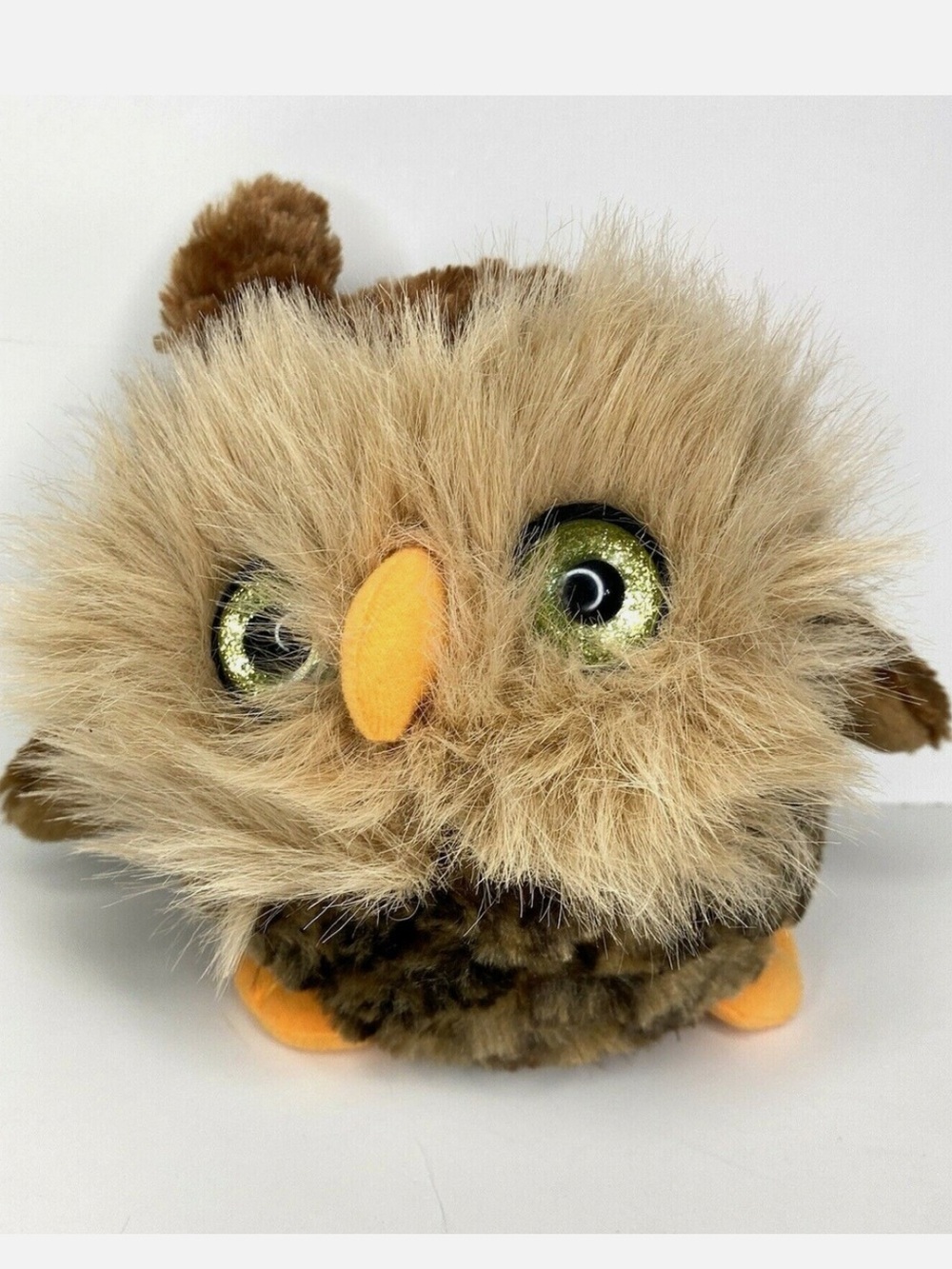 Plush Fluffy Brown Owl Stuffed Animal - Soft Kids Toy
